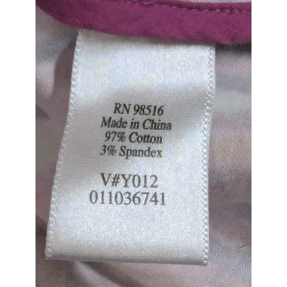 Coldwater Creek Pink Paisley Button Front Jacket Shirt XL Cotton Stretch - Picture 6 of 16